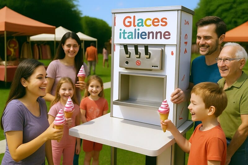 Stand de glace à l'italienne